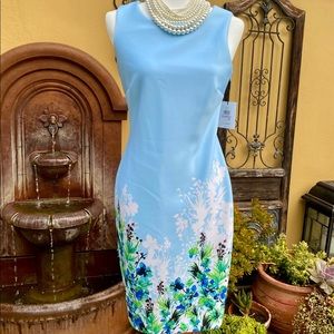 Sleeveless sheath dress. Calvin Klein